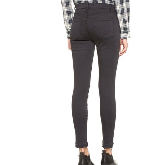 J Brand Demented Black Raw Hem Skinny Jeans - Picture 3 of 13